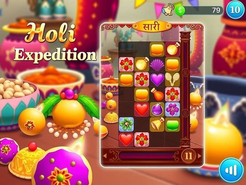 Holi Joyful Expedition community event showing players celebrating together